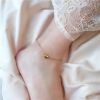 Summer hot sale titanium steel does not lose color love anklet niche design sweet simple personality titanium steel foot jewelry foot chain female