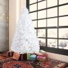 7 Ft High Christmas Tree 1000 Tips Decorate Pine Tree With Metal Legs White; With Decorations
