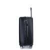 3 Piece Luggage Sets PC+ABS Lightweight Suitcase with Two Hooks, Spinner Wheels, TSA Lock, (21/25/29) Black