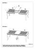 Modern Formal 1pc Dining Rectangular Table with 18-Inch Table Leaf Glass Champagne Finish Dining Room Wooden Furniture