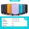 20" Carry on Luggage Lightweight Suitcase, Spinner Wheels, Turquoise