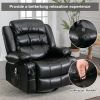 Massage Swivel Rocker Recliner Chair with Vibration Massage and Heat Ergonomic Lounge Chair for Living Room with Rocking Function and Side Pocket 2 Cu