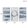 Grey Surrounding Silver Foil Abstract 3-piece Framed Canvas Wall Art Set
