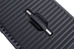 3 Piece Luggage Sets PC+ABS Lightweight Suitcase with Two Hooks, Spinner Wheels, TSA Lock, (21/25/29) Black