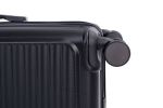 3 Piece Luggage Sets PC+ABS Lightweight Suitcase with Two Hooks, Spinner Wheels, TSA Lock, (21/25/29) Black