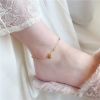 Summer hot sale titanium steel does not lose color love anklet niche design sweet simple personality titanium steel foot jewelry foot chain female