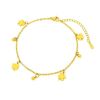 Titanium steel does not lose color four-leaf clover anklet female round bead Korean version of simple fashion ins explosion models foreign trade cross