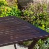 3-Piece Eucalyptus Bistro Set, Square, Espresso