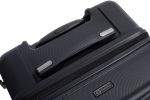 3 Piece Luggage Sets PC+ABS Lightweight Suitcase with Two Hooks, Spinner Wheels, TSA Lock, (21/25/29) Black