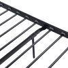 Twin Bed Frames with Wood Headboard and Footboard, Metal Platform Bed Frame with Storage No Box Spring Needed Sturdy Non-Slip Without Noise, Steel Sla