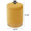 Velvet 23Qt Storage Ottoman Multipurpose Footrest Stool with Metal Base Modern Round Vanity Stool Chair Ottoman Foot Stools Support 300lbs Padded Seat
