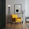 69" Metal Etagere Floor Lamp, Charcoal Finish
