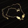 Titanium steel round bead pendant small fish anklet female Korean temperament cold wind niche design ins tide net red delicate