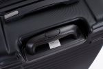 3 Piece Luggage Sets PC+ABS Lightweight Suitcase with Two Hooks, Spinner Wheels, TSA Lock, (21/25/29) Black