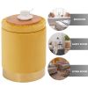 Velvet 23Qt Storage Ottoman Multipurpose Footrest Stool with Metal Base Modern Round Vanity Stool Chair Ottoman Foot Stools Support 300lbs Padded Seat