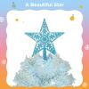 6ft Artificial Christmas Tree with 300 LED Lights and 600 Bendable Branches,Christmas Tree Holiday Decoration, Decorated Tree with Tri-Color LED Light