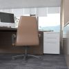 3 Drawer Metal Mobile Vertical Locking File Cabinet with Lock, Under Desk Rolling Filing Cabinets for for Home Office,Fully Assembled Except Wheels,An