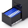 3 Drawer Metal Mobile Vertical Locking File Cabinet with Lock, Under Desk Rolling Filing Cabinets for for Home Office,Fully Assembled Except Wheels,An