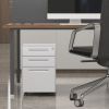 3 Drawer Metal Mobile Vertical Locking File Cabinet with Lock, Under Desk Rolling Filing Cabinets for for Home Office,Fully Assembled Except Wheels,An